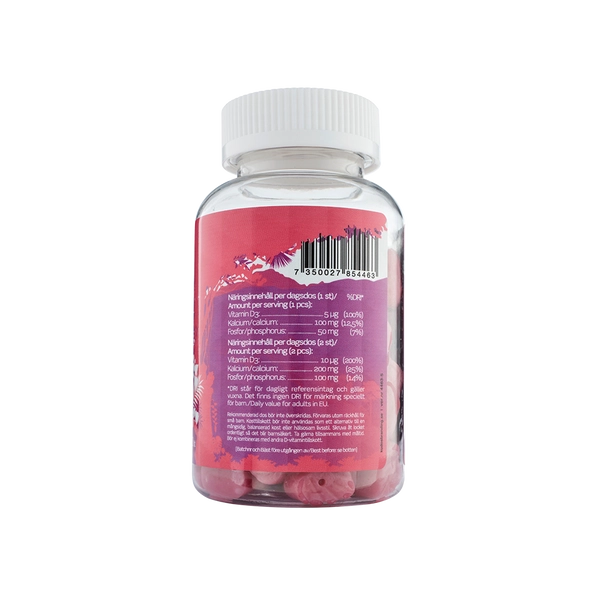 Monkids™ D-vitamin + Kalsium jordbær