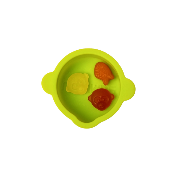 Grön silikonskål Monkids