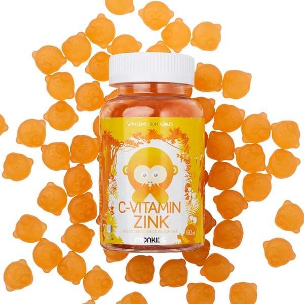 Monkids™ C-vitamin + Zink appelsin