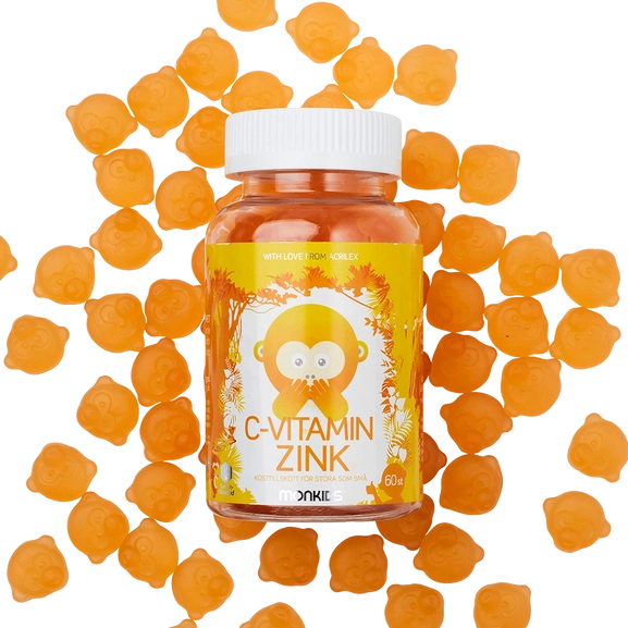Monkids™ C-vitamin + Zink appelsin
