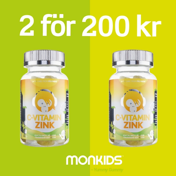 2 för 200 kr Tonår c vitamin zink
