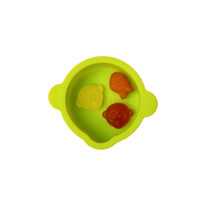 Grön silikonskål Monkids