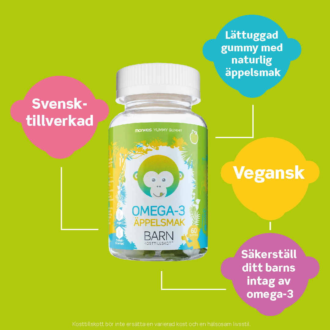 Monkids Omega-3 Fakta Äpple