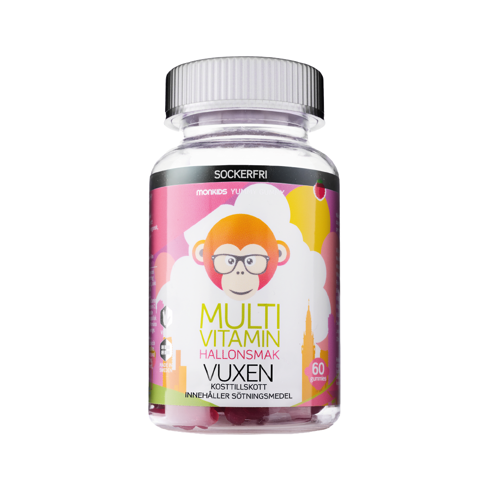 Multivitamin Vuxen Sockerfri Hallon