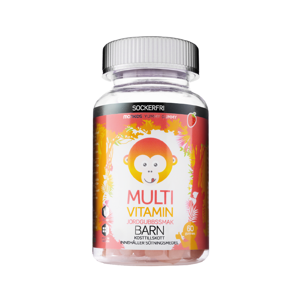 Multivitamin Sockerfri Jordgubb Barn