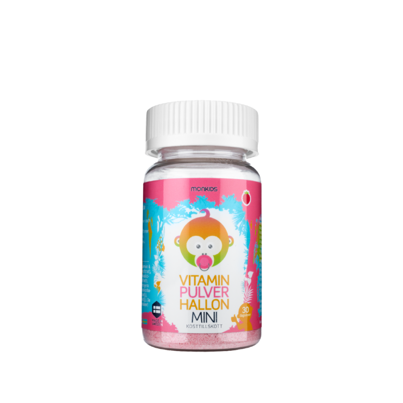 Monkids Vitaminpulver Hallon Mini
