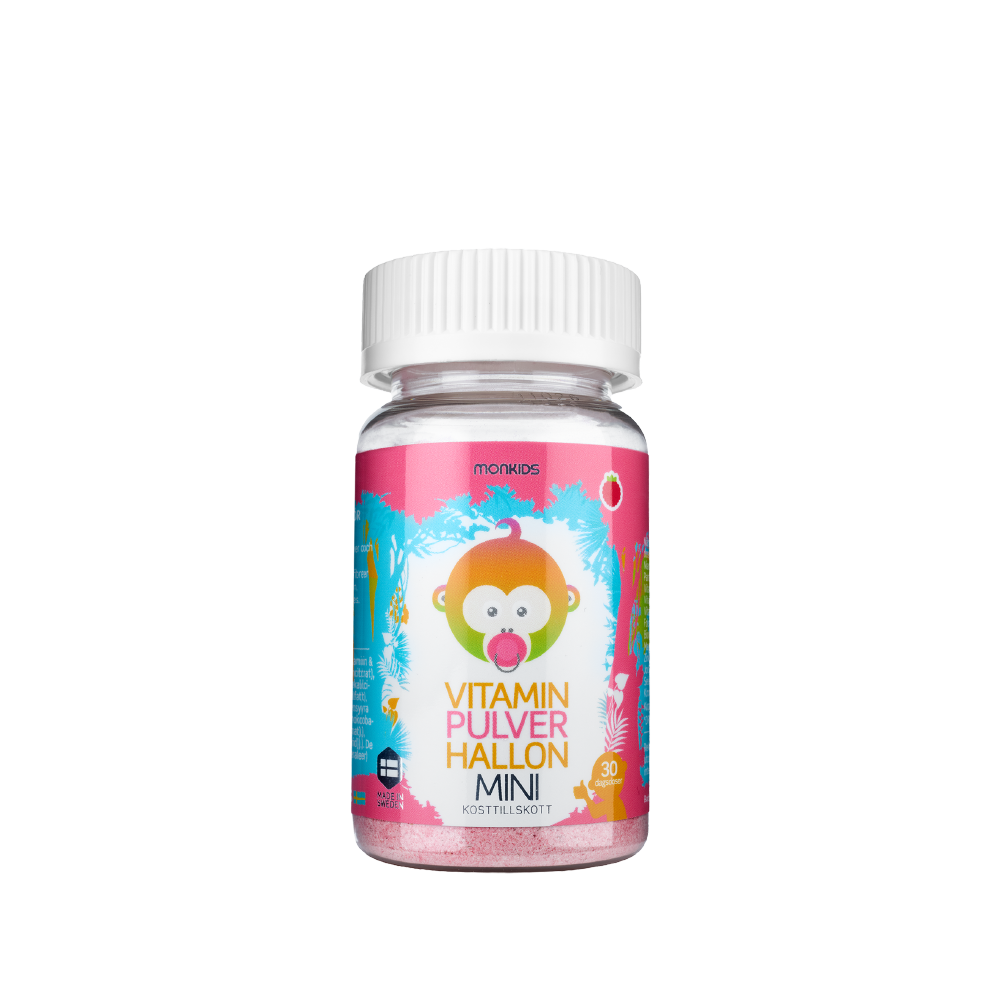 Monkids Vitaminpulver Hallon Mini