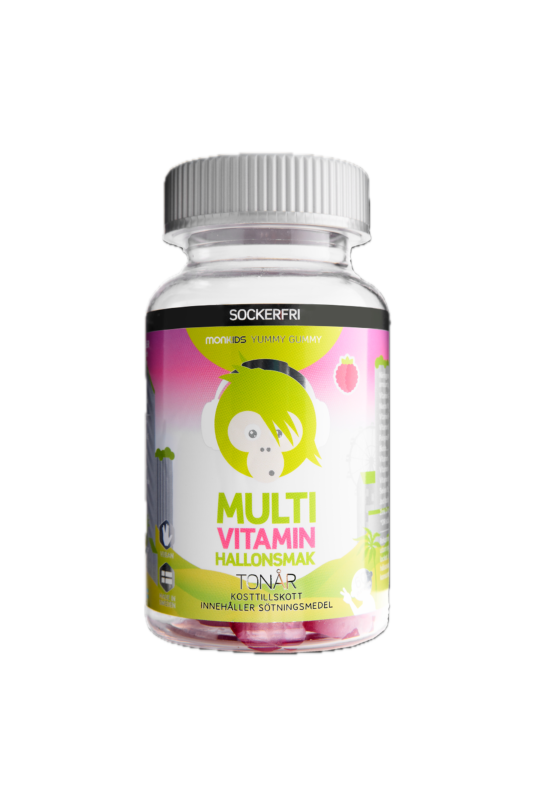 Multivitamin Tonår Sockerfri Hallon