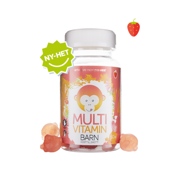 Monkids™ Multivitamin jordgubb smak barn vitaminer