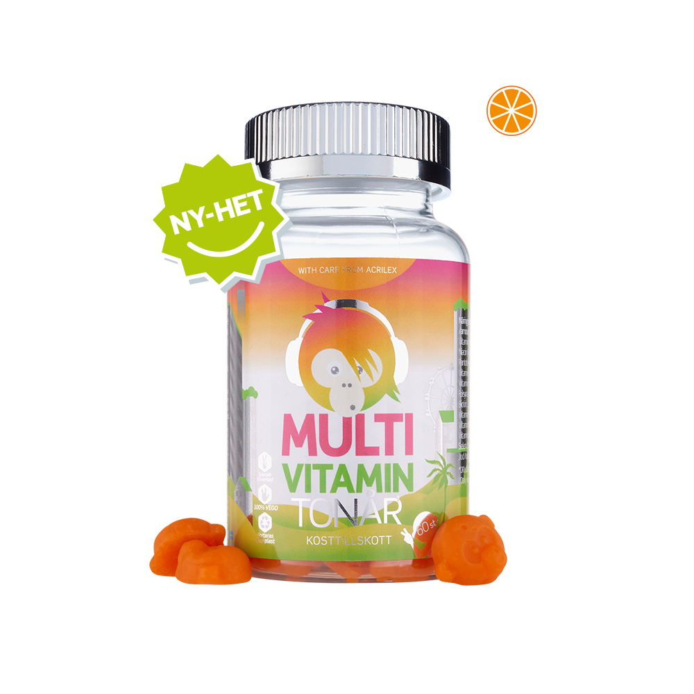 Monkids™ Multivitamin Tonår Apelsin smak NYHET